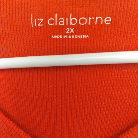 Liz Claiborne plus sweater 2X red - Picture 4 of 6